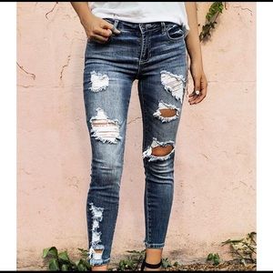 Denim skinny jeans